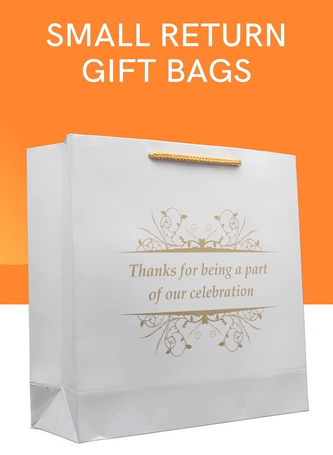 TASCHE أكياس ورقية متنوعة بتصميمات احتفالية ذهبية وخضراء من TASCHE | أكياس هدايا لهدايا العودة وهدايا أعياد الميلاد (9 × 9 × 3 بوصات) (عبوة من 8 أكياس) - Image 2